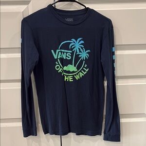 Vans Dark Blue Long Sleeve with Tropical Logo
